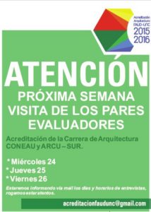 Acreditación 2016. Aviso