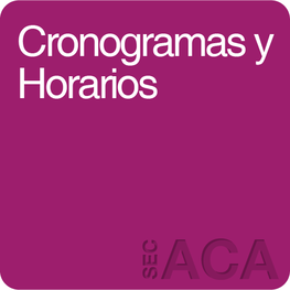 Cronogramas y Horarios